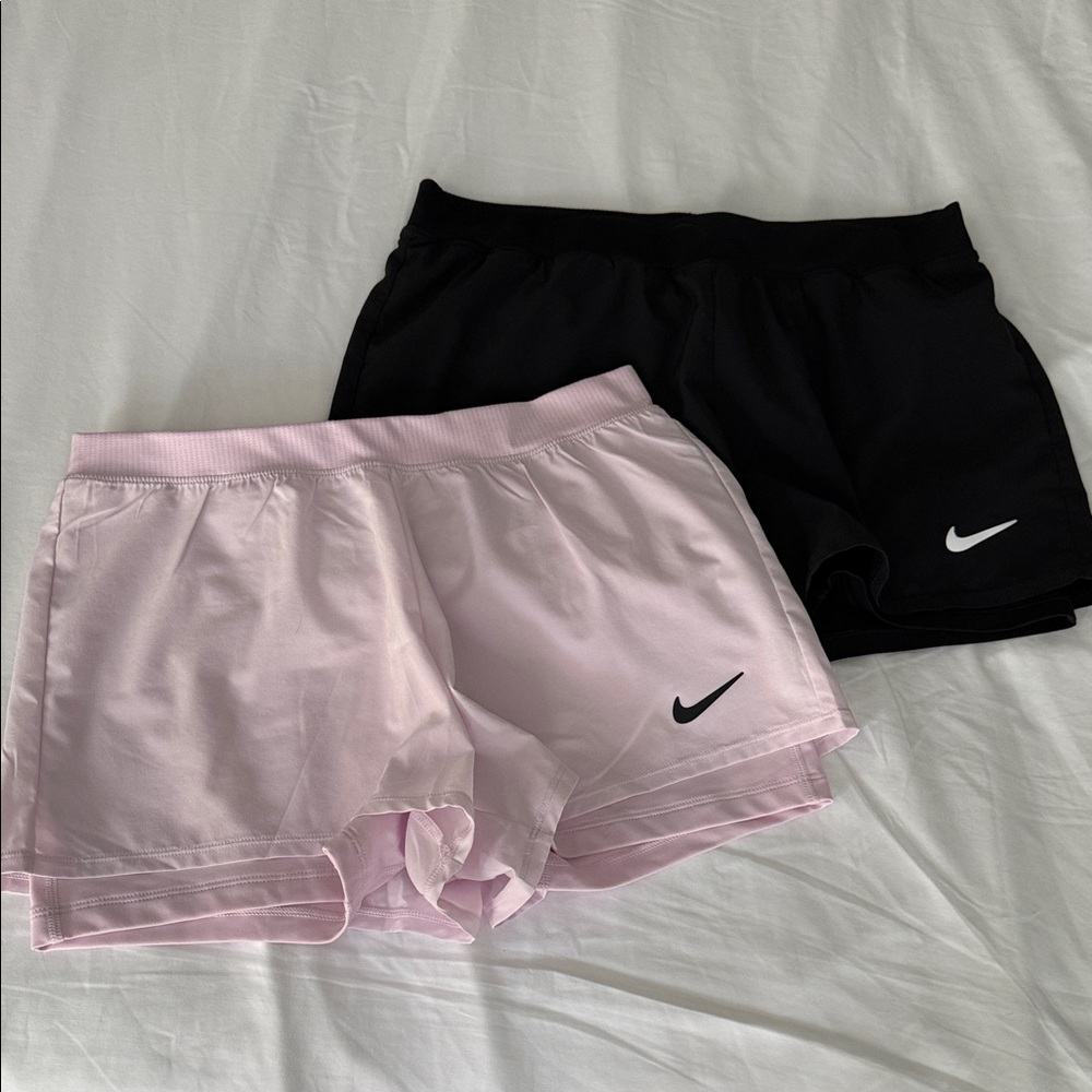 Nike Girl’s Athletic Shorts — Light Pink & Black
